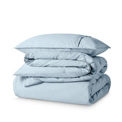 Percale duvet cover set stacked