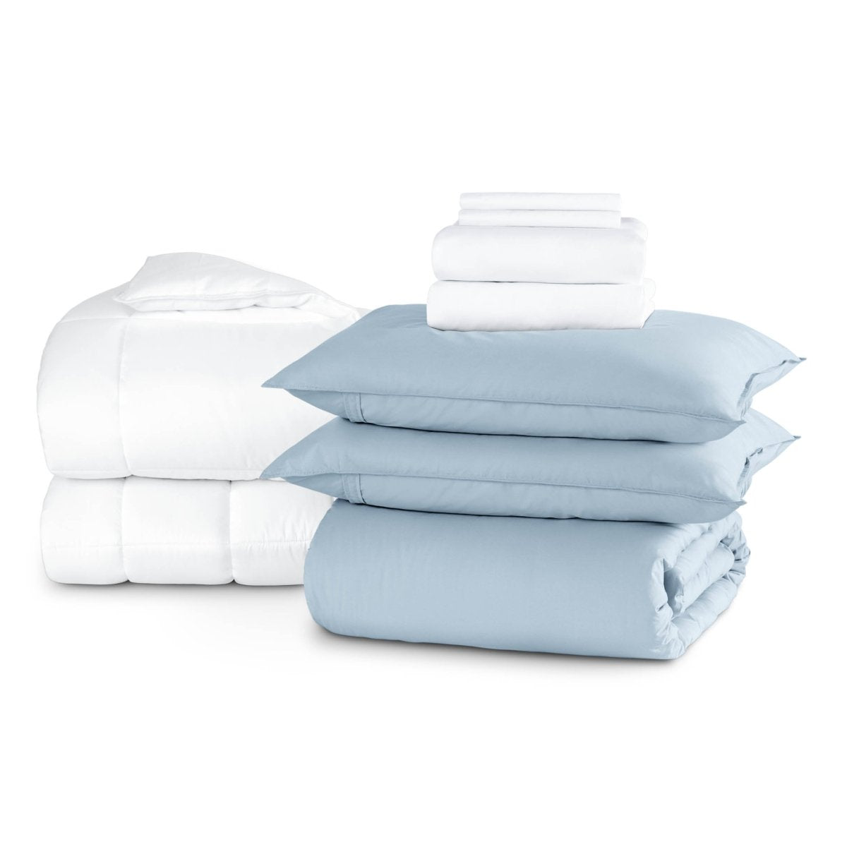 Percale bundle stacked to show what is included