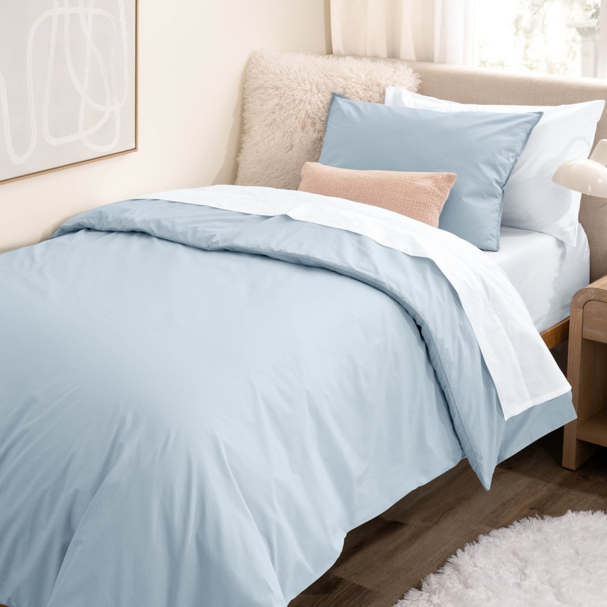 Percale bundle stacked to show what is included