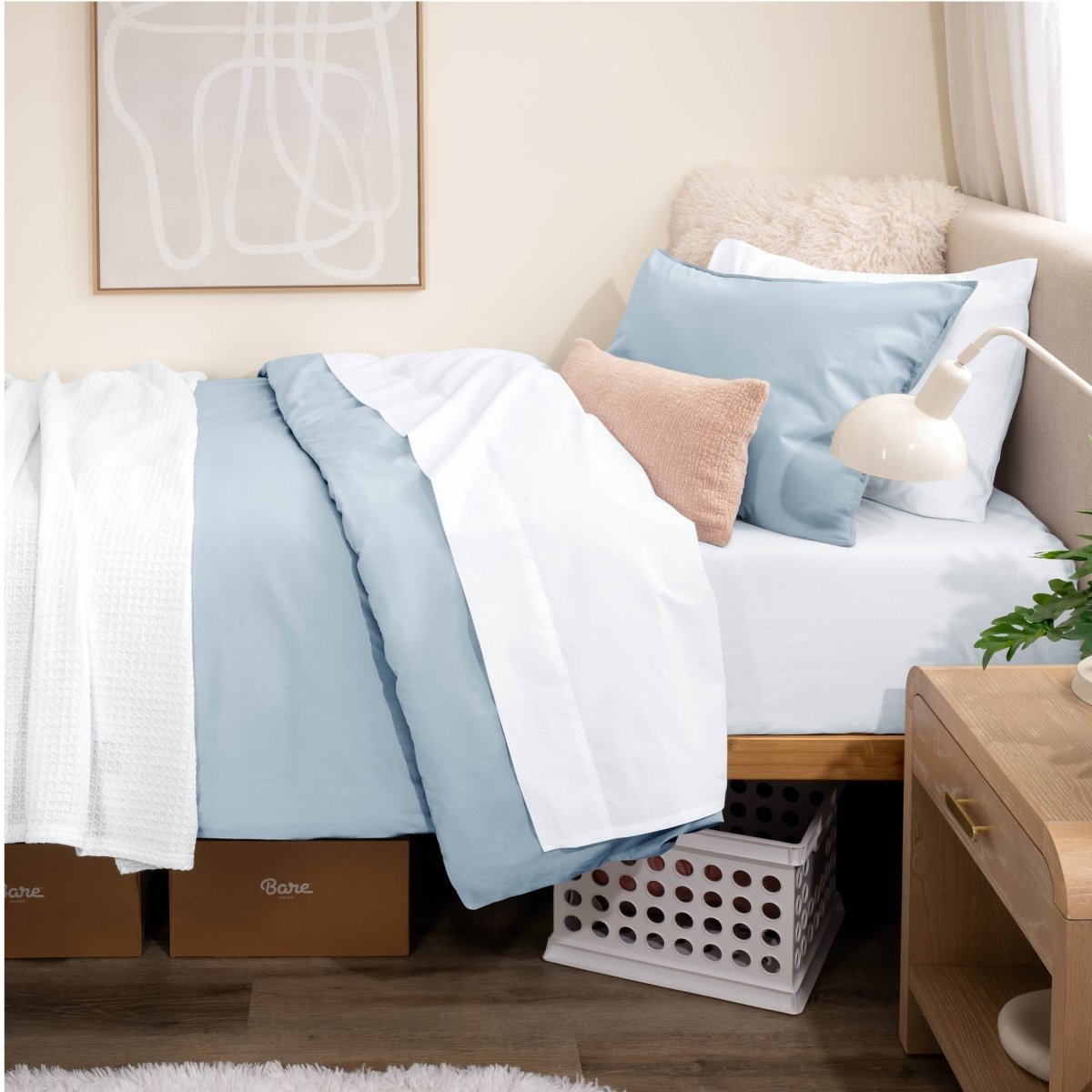 Percale bundle stacked to show what is included