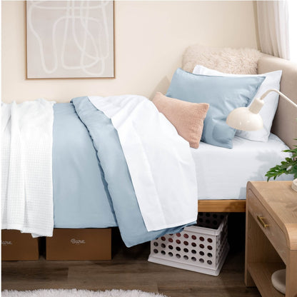 Percale bundle stacked to show what is included