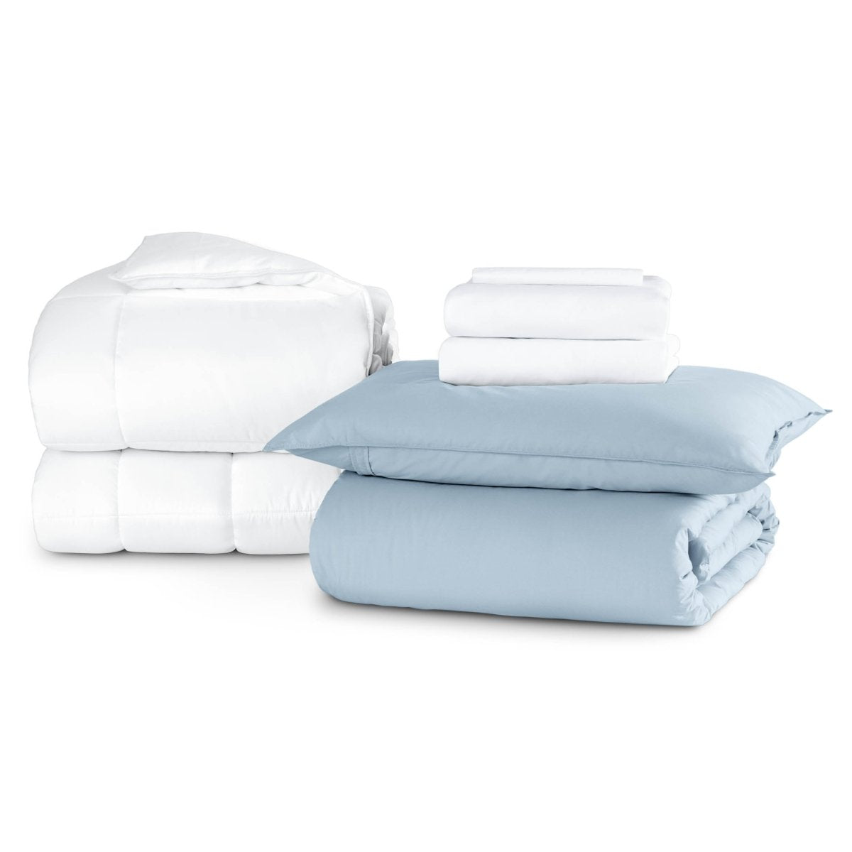 Percale bundle stacked to show what is included