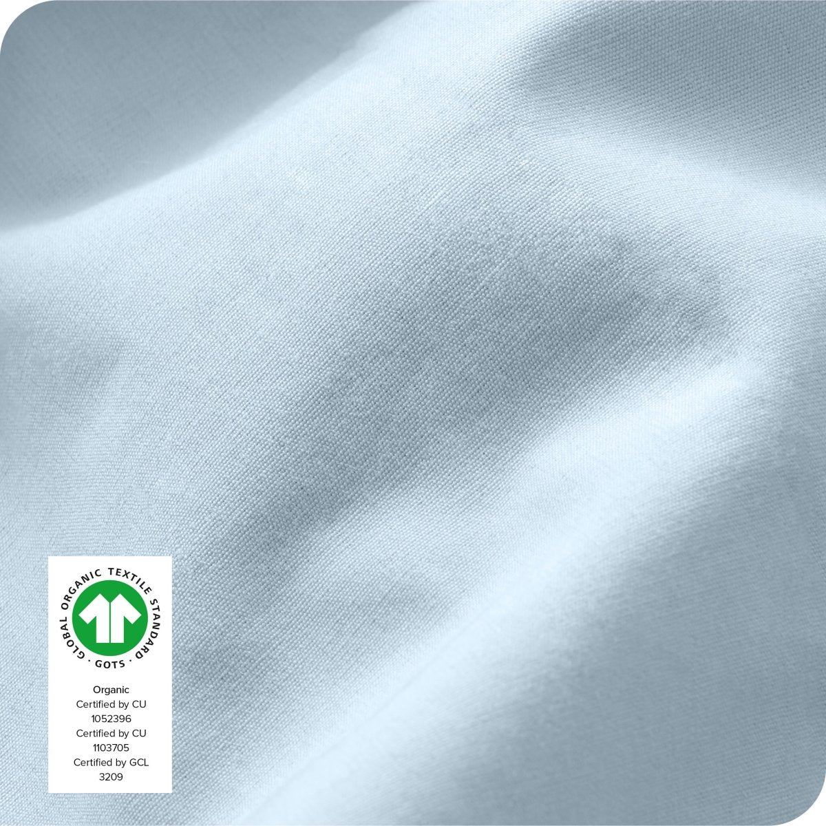 Close up of the percale sheet fabric