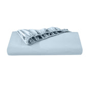 Organic percale fitted sheet folded