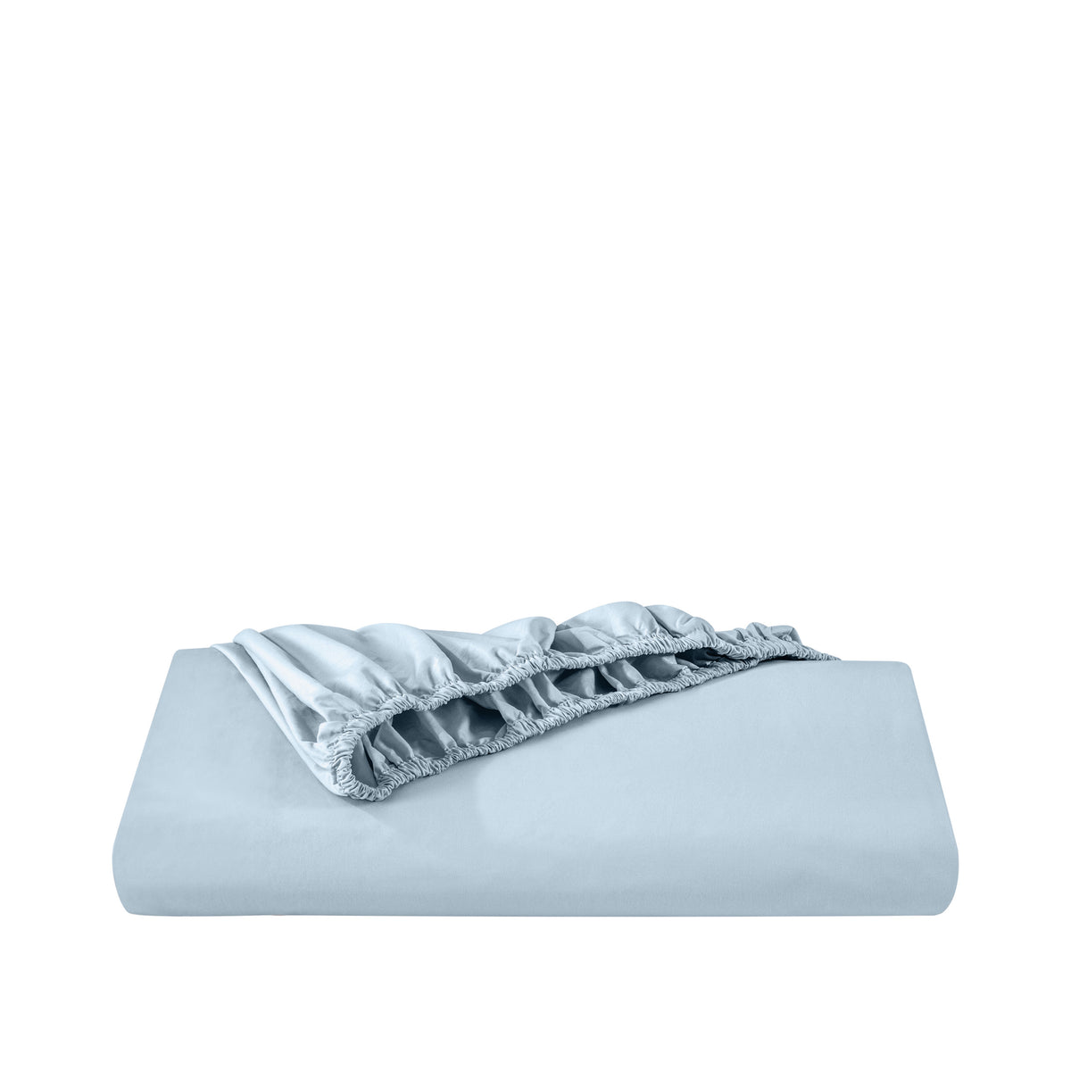 Percale fitted sheet on a white background