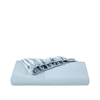 Percale fitted sheet on a white background