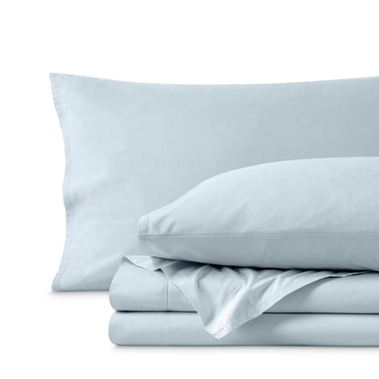 Percale sheet set folded neatly