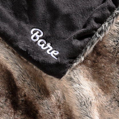Faux fur blanket with Bare logo