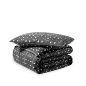 Flannel duvet set folded and stacked