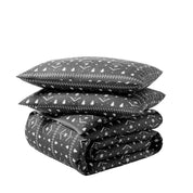 Flannel duvet set folded and stacked