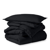 A down alternative comforter folded neatly