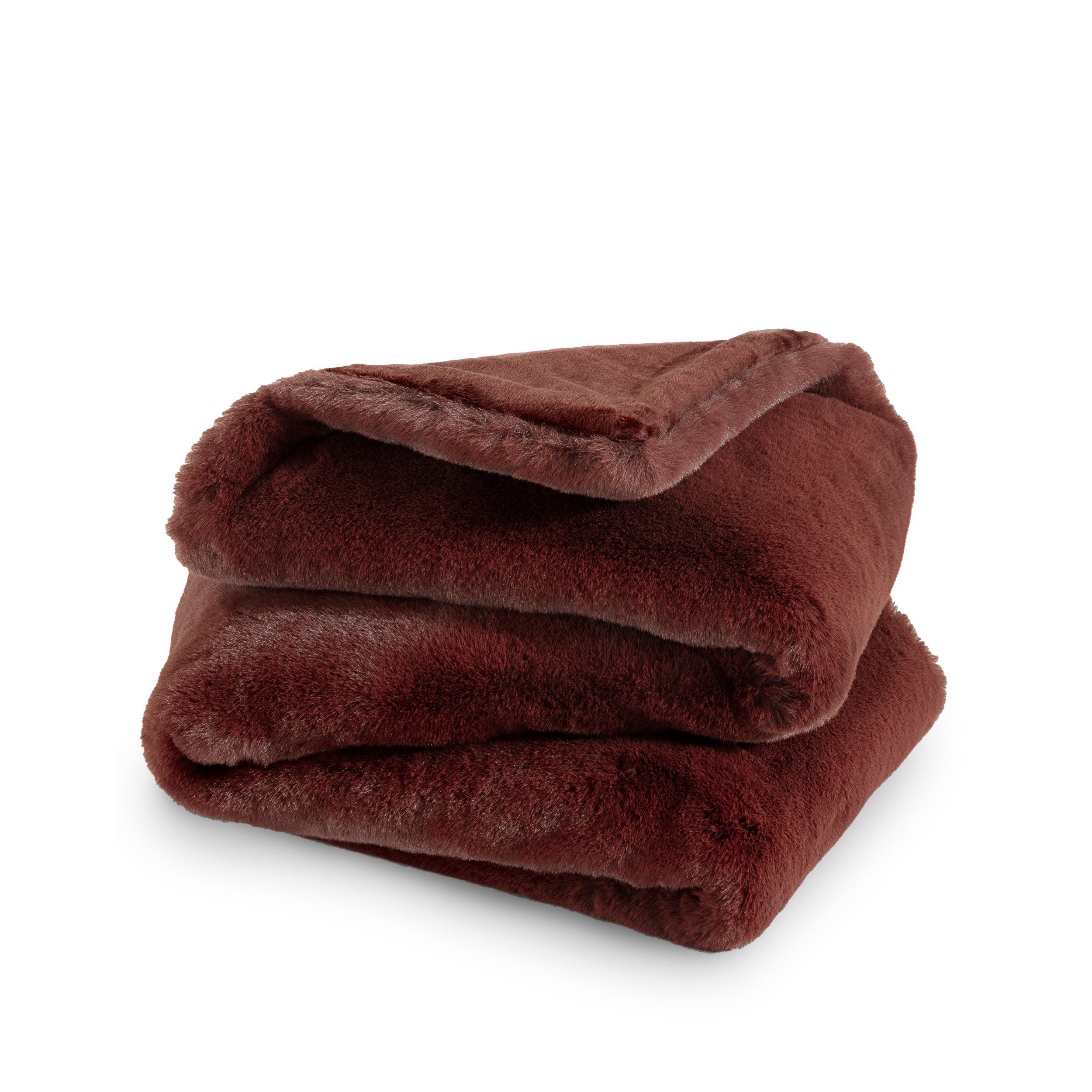 Faux Fur blanket folded loosely
