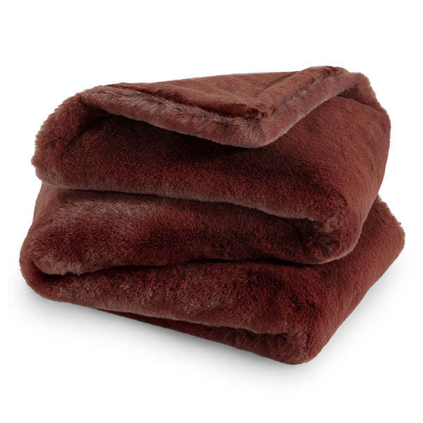 Faux Fur blanket folded loosely