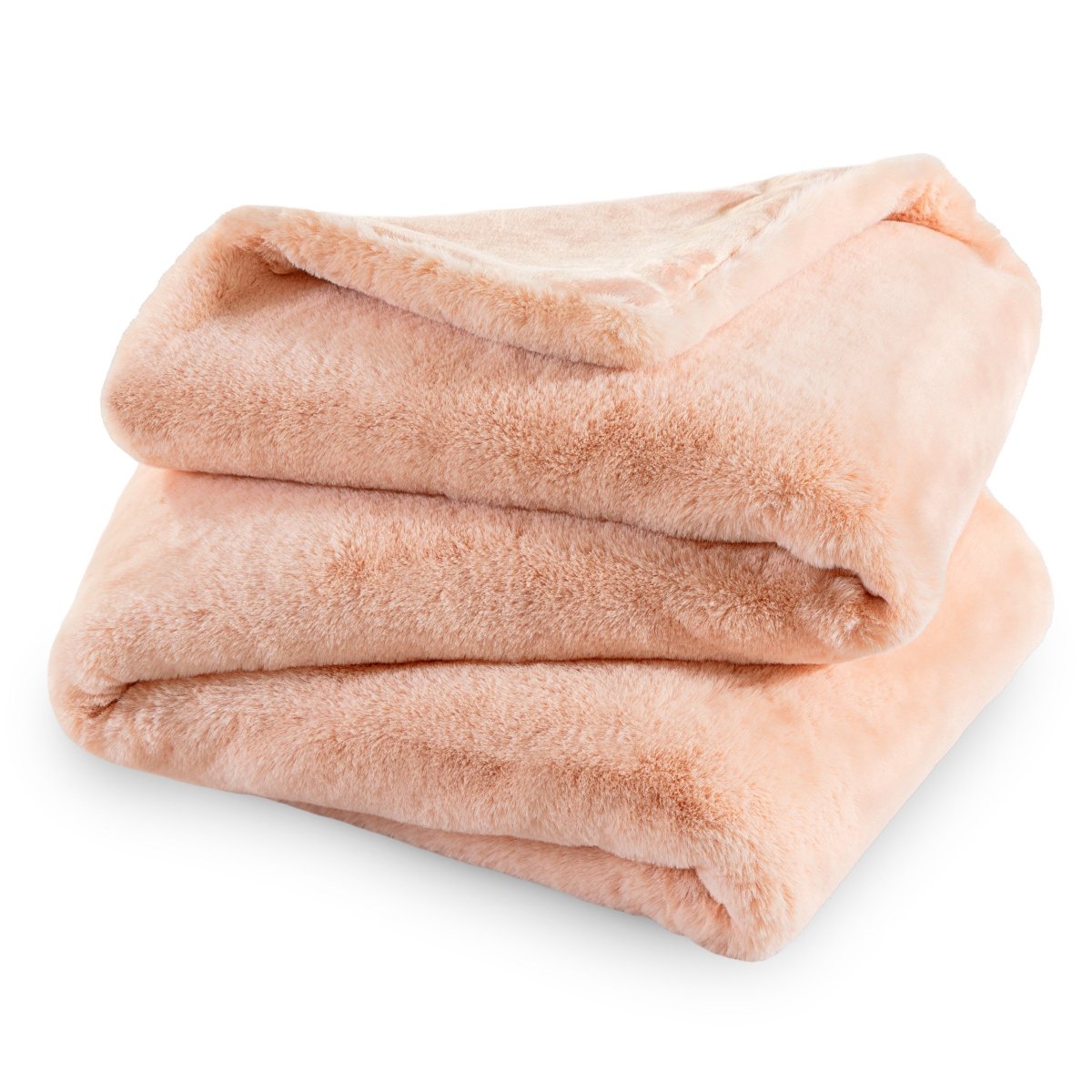 Faux Fur blanket folded loosely