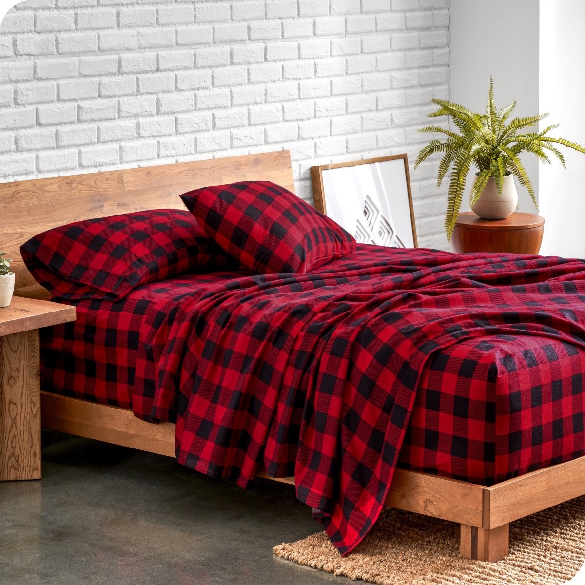 Cotton Flannel Sheet Set - Prints - Bare Home