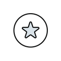 Star icon in a circle representing conversion