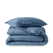 Flannel duvet set folded and stacked