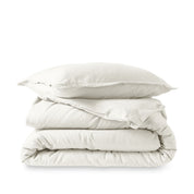 Flannel duvet set folded and stacked