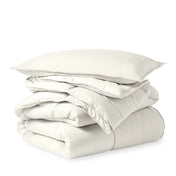 A down alternative comforter folded neatly