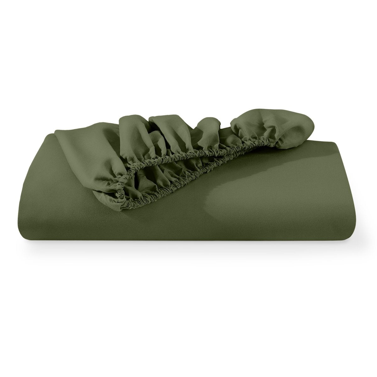 Microfiber fitted sheet folded