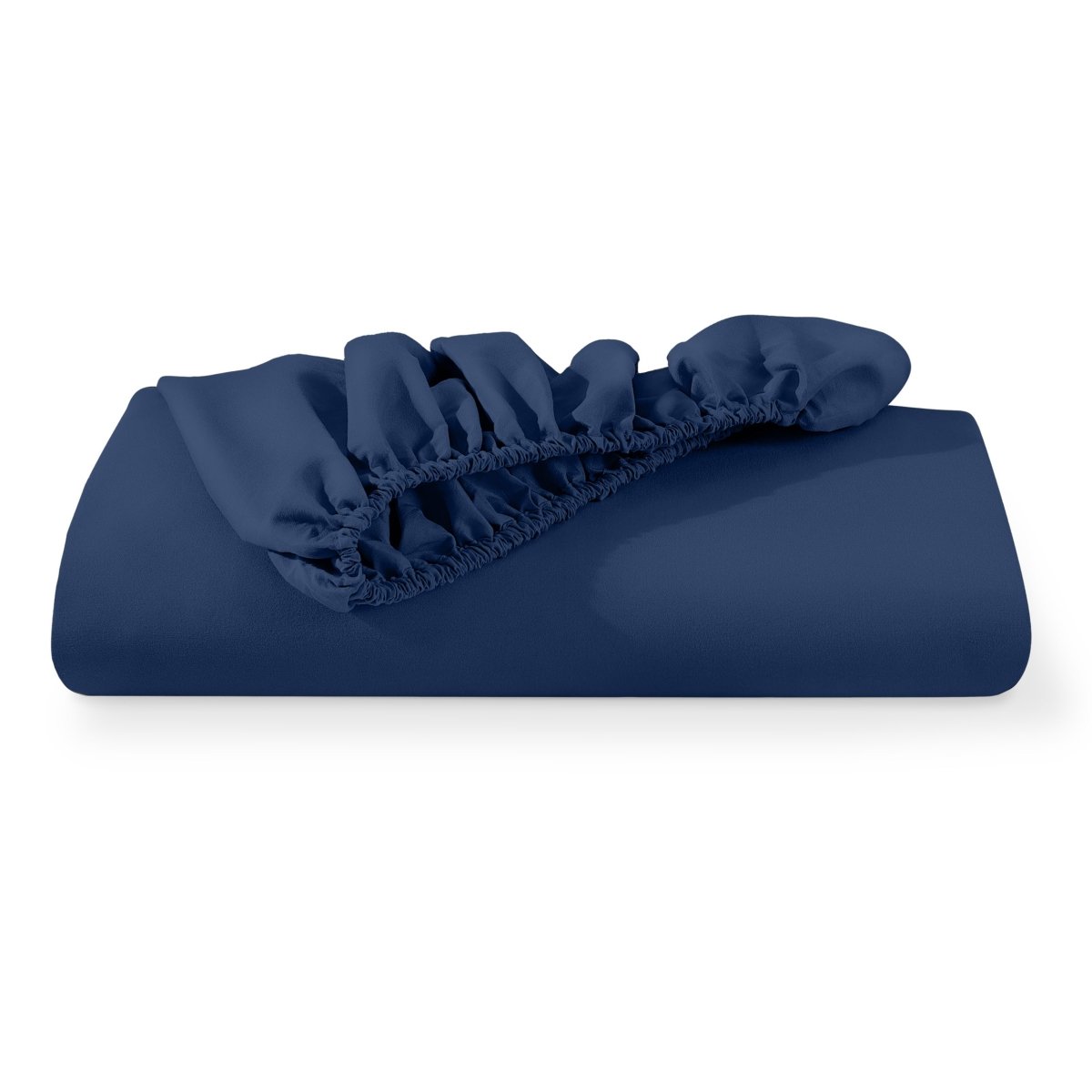 Microfiber fitted sheet folded