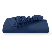 Microfiber fitted sheet folded