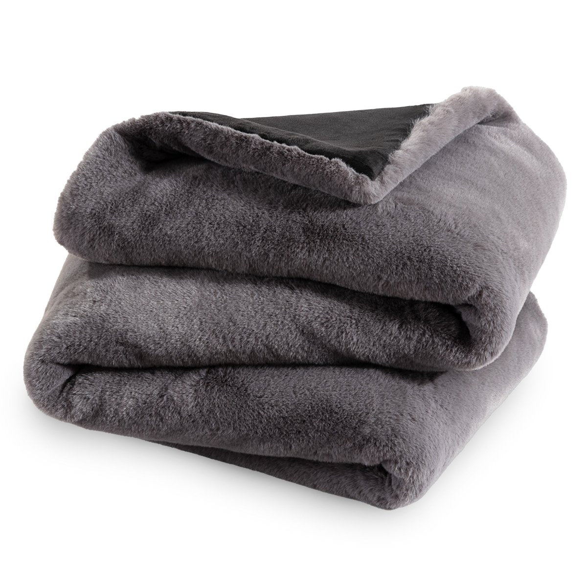 Faux Fur blanket folded loosely