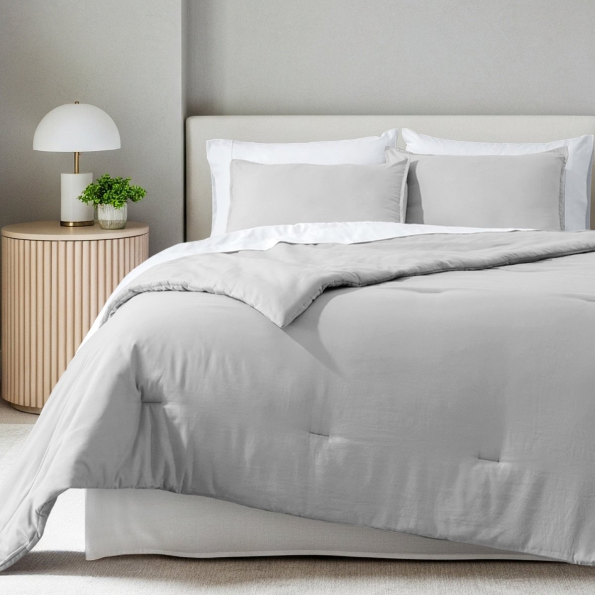 Down Alternative Track Stitch Comforter Set - Bare Home