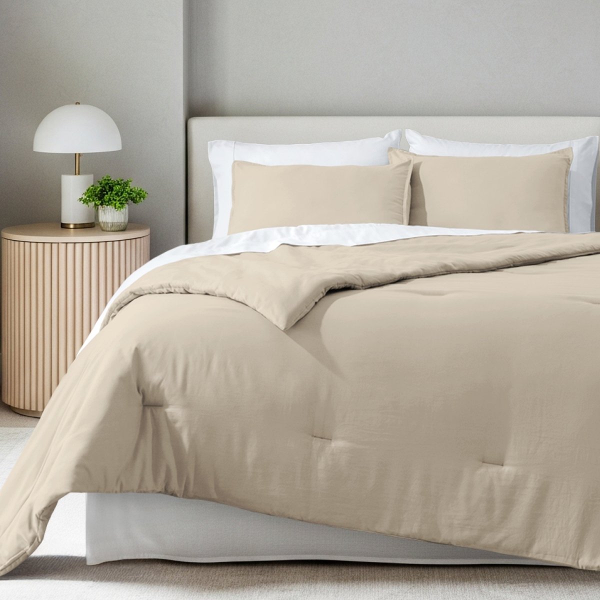 Down Alternative Track Stitch Comforter Set - Bare Home