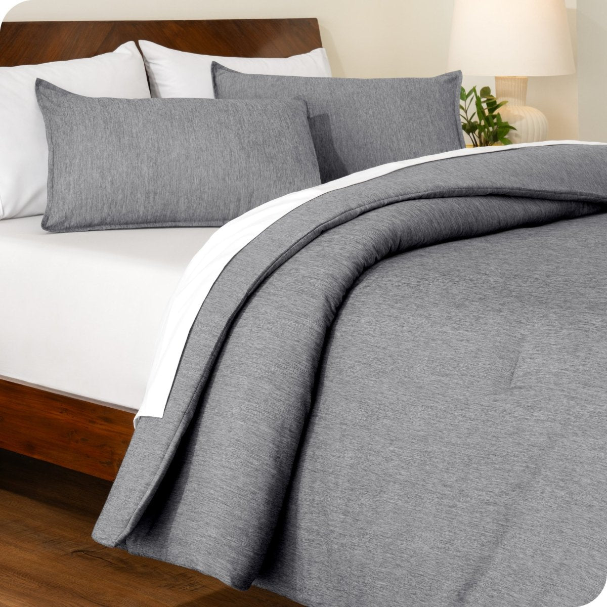 Down Alternative Track Stitch Comforter Set - Bare Home