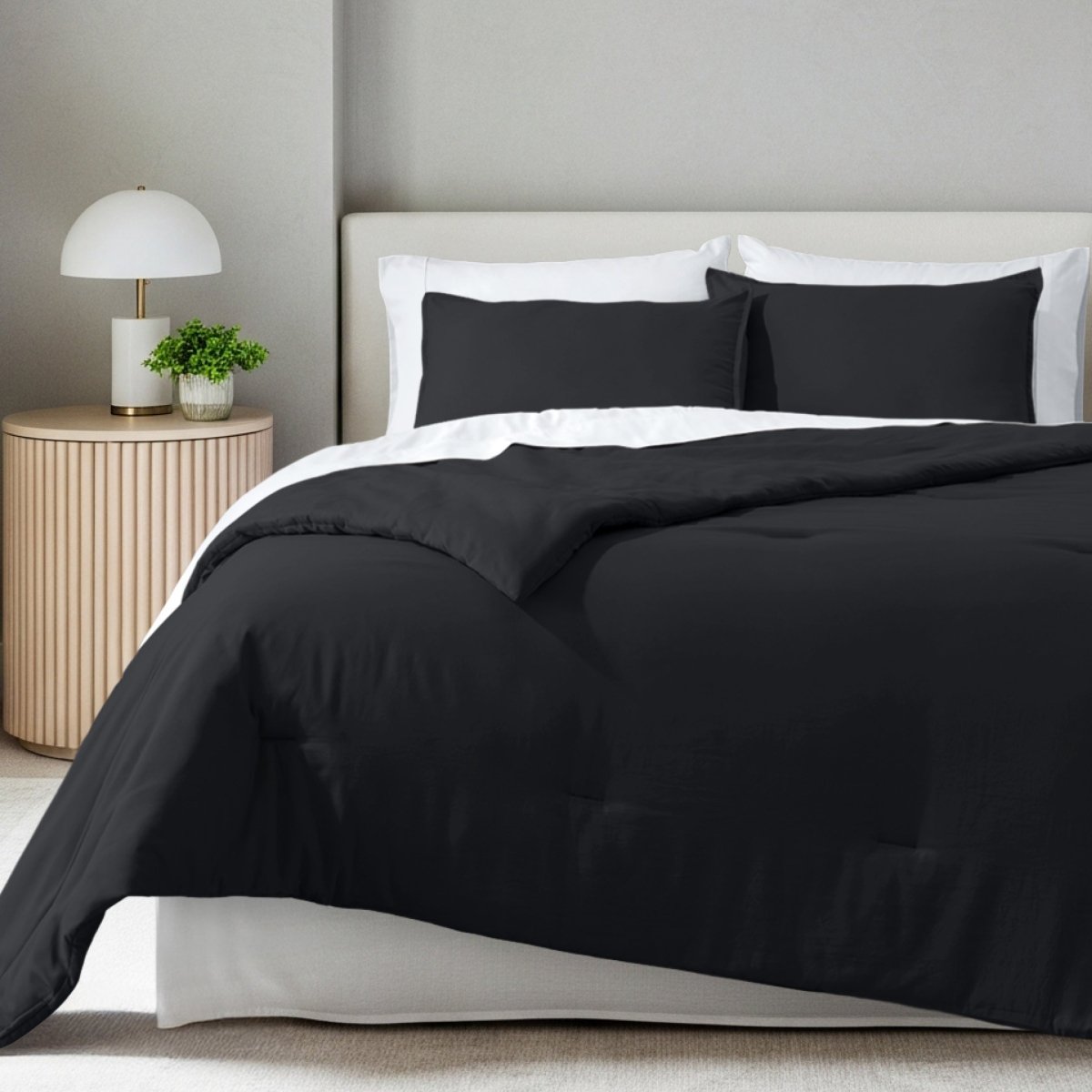 Down Alternative Track Stitch Comforter Set - Bare Home