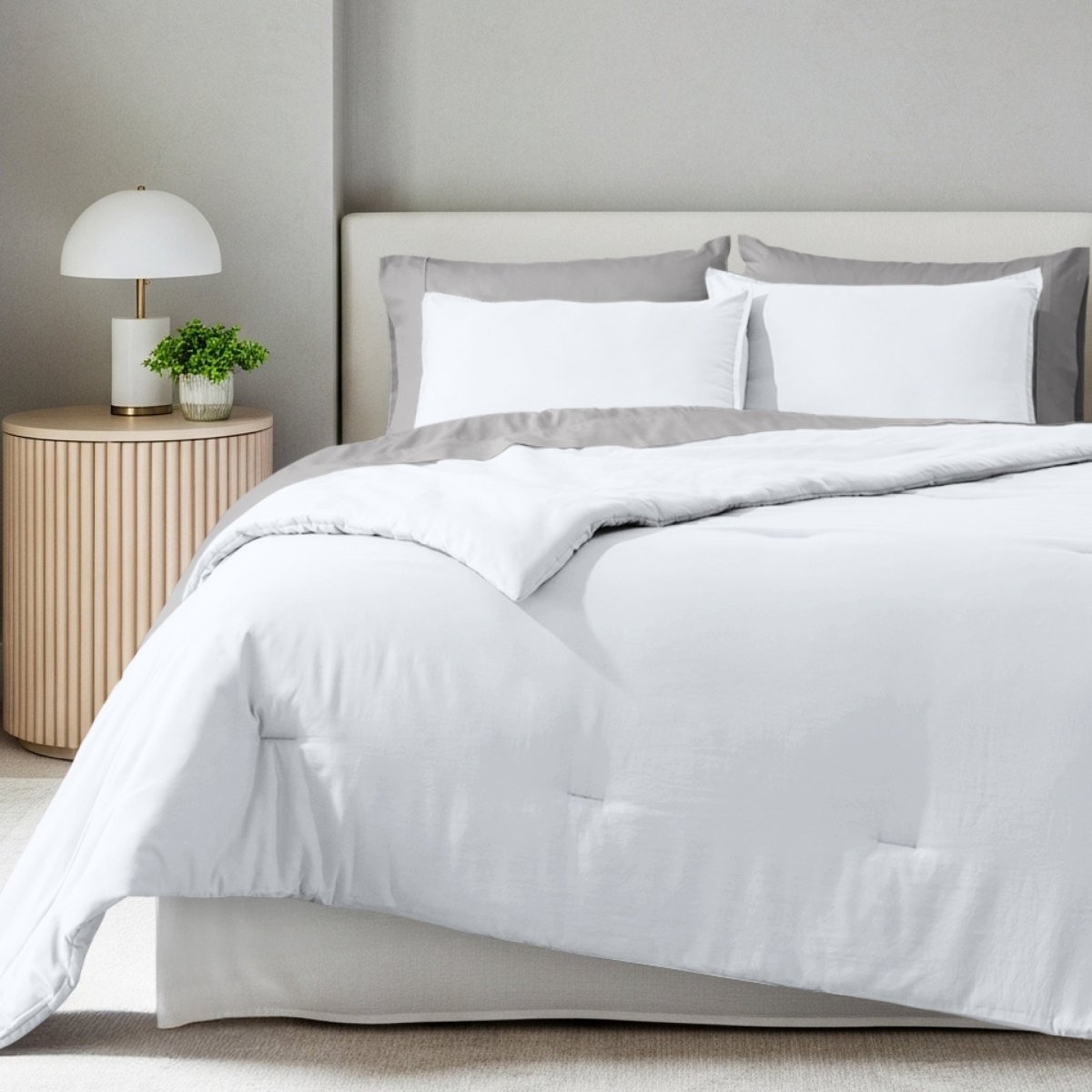 Down Alternative Track Stitch Comforter Set - Bare Home
