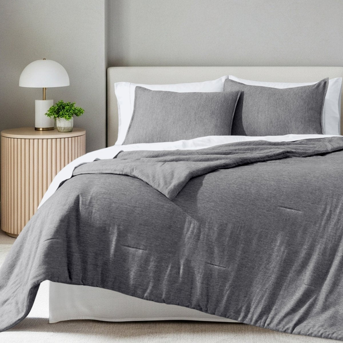 Down Alternative Track Stitch Comforter Set - Bare Home