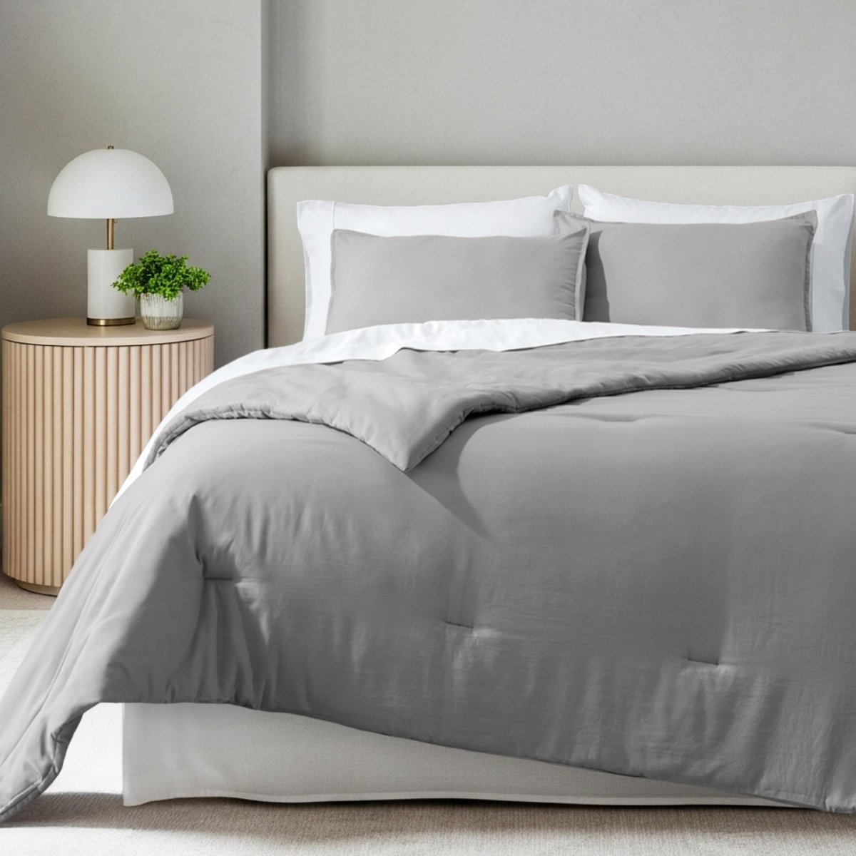 Down Alternative Track Stitch Comforter Set - Bare Home