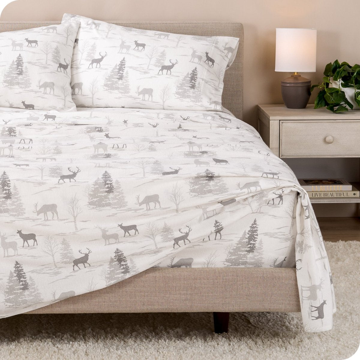 Cotton Flannel Sheet Set - Prints - Bare Home