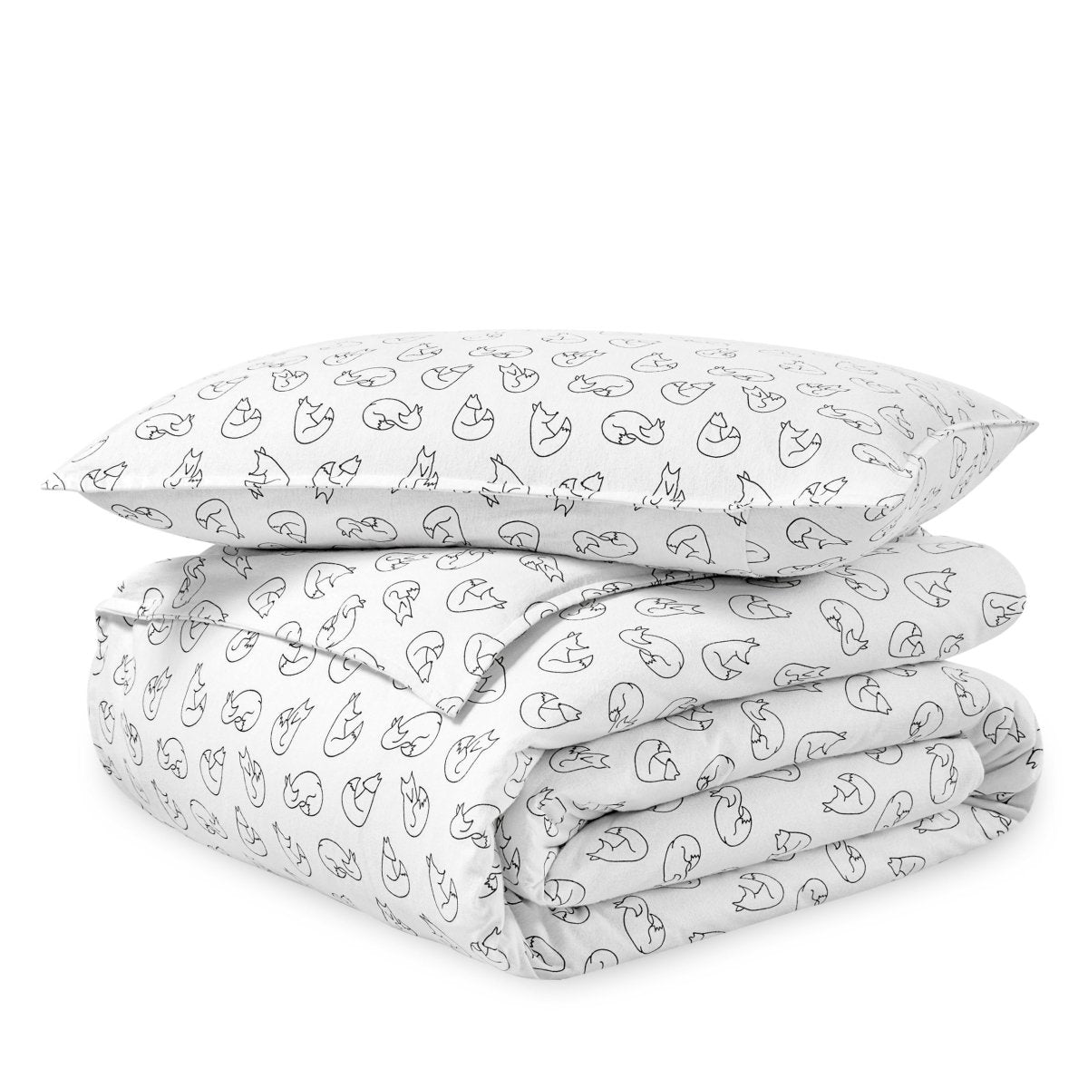 Cotton Flannel Duvet Cover & Sham Set