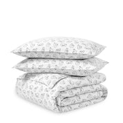 Flannel duvet set folded and stacked