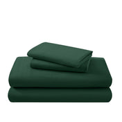 A neat stack of a flannel sheet set