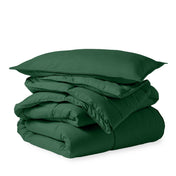A down alternative comforter folded neatly