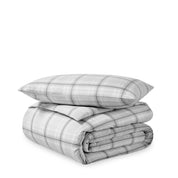 Flannel duvet set folded and stacked