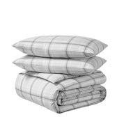 Flannel duvet set folded and stacked