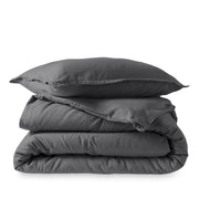 Flannel duvet set folded and stacked