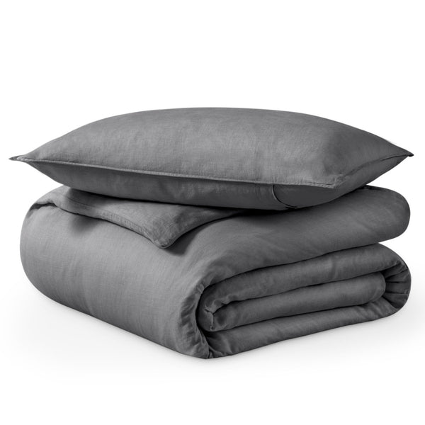 Duvet set neatly folded and piled