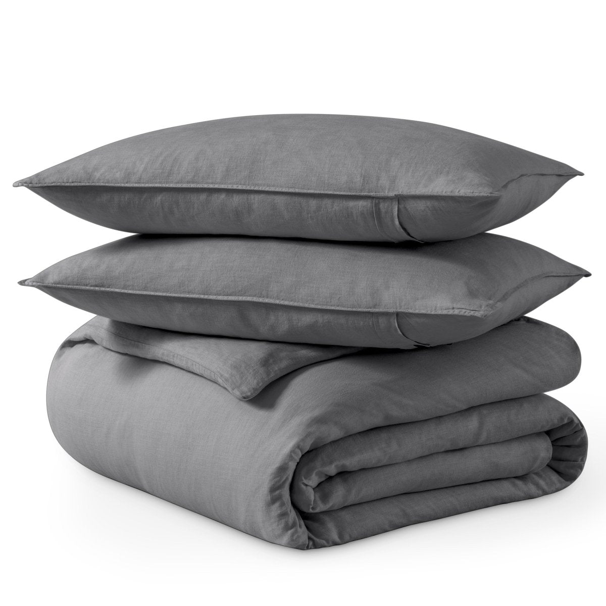 Duvet set neatly folded and piled