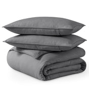 Duvet set neatly folded and piled