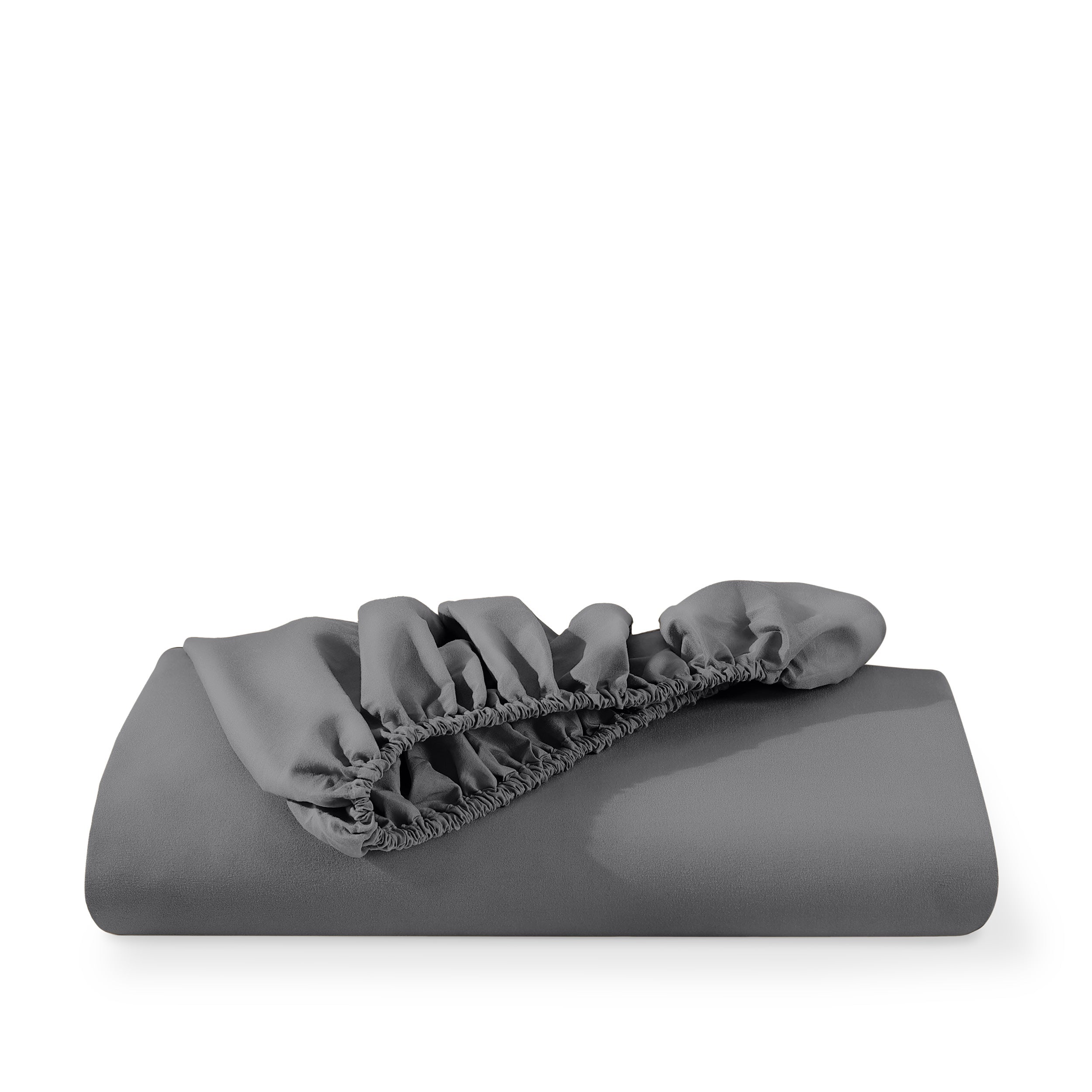 Microfiber fitted sheet folded