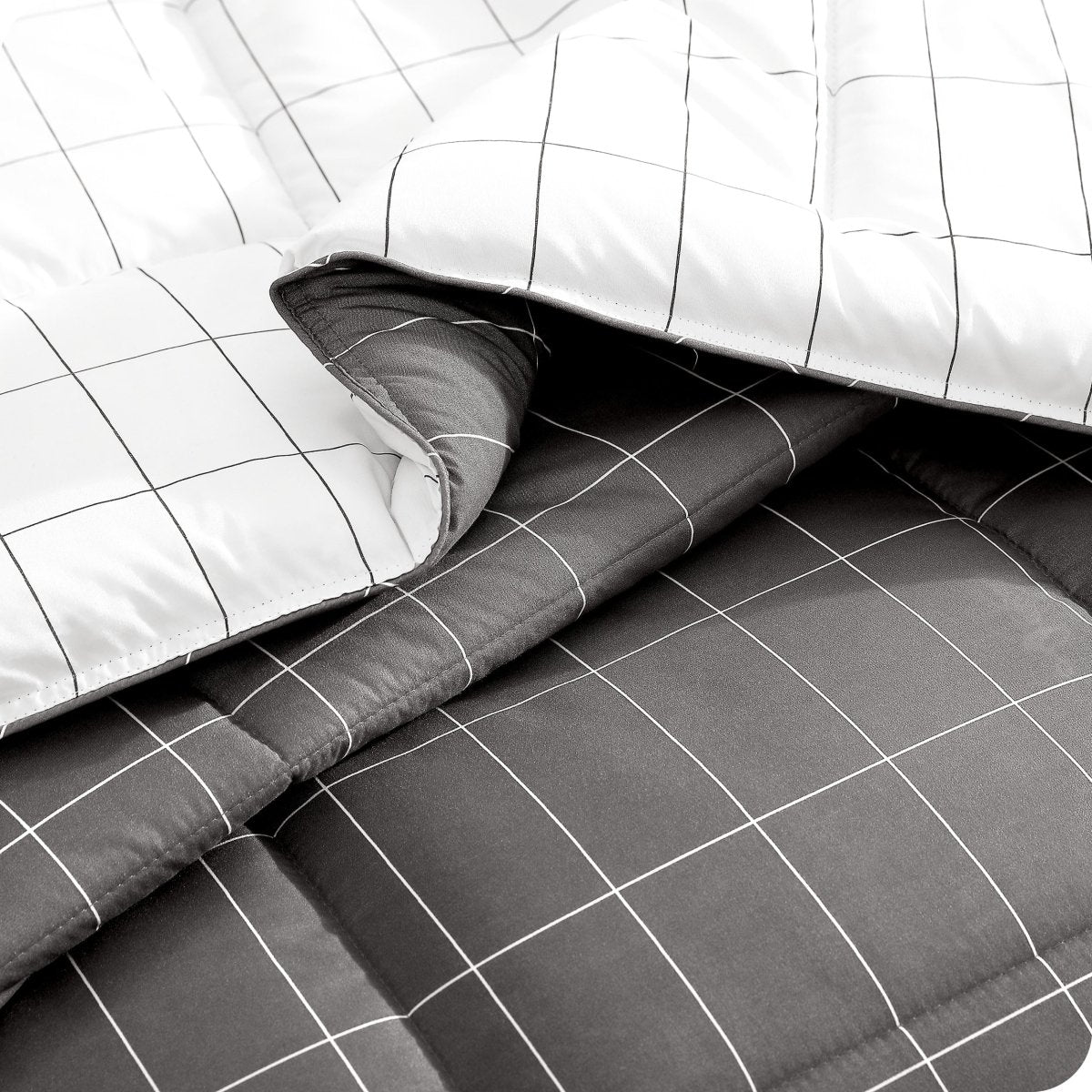 Down Alternative Box Stitch Comforter Set