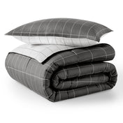 A down alternative comforter folded neatly
