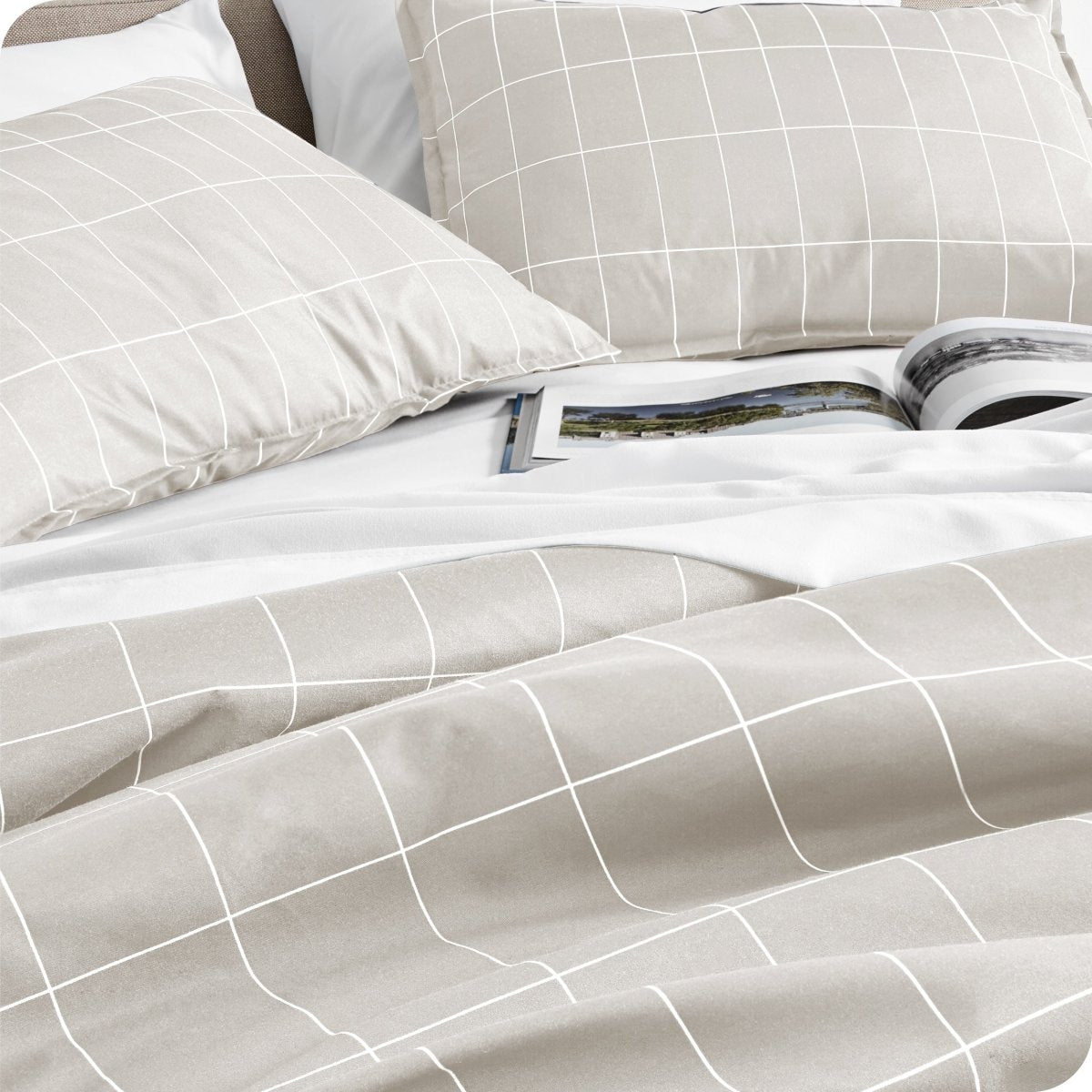 Microfiber Duvet Cover & Sham Set - Prints - Bare Home