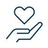 Heart and Hand Icon
